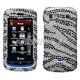 61mS0ZXUqNL. SL160  Silver Zebra Diamante Cover for LG Xenon GR500 AT&T Crystal Blings Protector Case