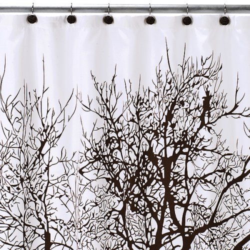 Tree Shower Curtain Set - Brown