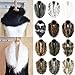 FUNOC New Women Winter Warm Shrug Faux Rabbit Fur Fluffy Collar Wrap Scarf Neck Shawl