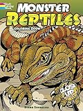 Monster Reptiles: A Close-Up Coloring Book (Dover Nature Coloring Book)