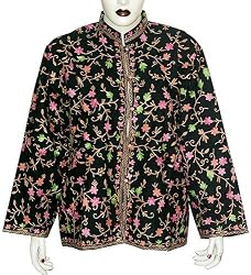 Ladies Jacket Outerwear Vests Wool Fabric Evening Dress Handmade in Kashmir Size 16 (jkt377)