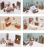 Greenleaf Doll Houses 6 Room Furniture Set