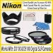 52mm Bundle Lens Accessory Kit For Nikon D3100 D5100 Digital SLR Camera With 18-55mm, 55-200mm Or 50mm Nikon Lenses. Includes 52mm 3pc High Resolution Multi Coated Filter Kit + 52mm Lens Hood + 4pc +1 +2 +4 +10 52mm Close Up Filter Set
