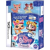 Nintendo DS Littlest Pet Shop & Friends Video Game Beach Bundle [Includes Cat & Dog]