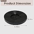 Beaufan 2 Pack CFK4 Carbon Filters Compatible with Cosmo Under Cabinet Range Hood 5MU30