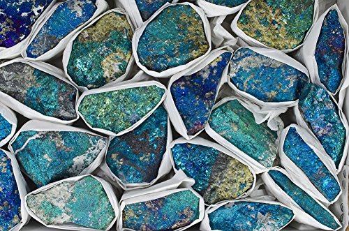 Fantasia Materials: 1 lb Chalcopyrite Peacock Ore "A" Grade from Mexico - Raw Natural Crystal Stone Specimens for Collecting, Wire Wrapping, Wicca and Reiki Crystal Healing *Wholesale Lot*