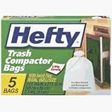 Hefty Trash Compactor Bags 5 ea