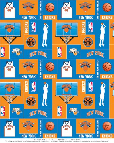 NBA New York Knicks Basketball Print Fleece Fabric