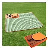 Multifunctional Waterproof Camp Bag Folding Camping Mat Picnic Blanket (orange)