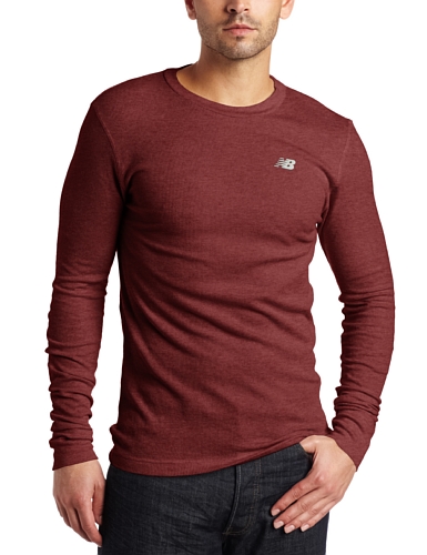 New Balance Mens Baby Thermal Top, Red, Medium
