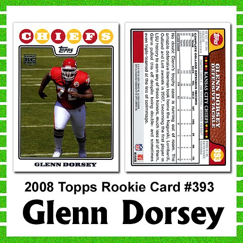 Topps Kansas City Chiefs Glenn Dorsey Rookie Card
