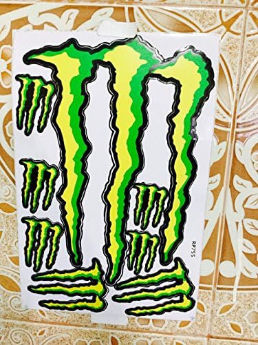 Rockstar Energy Drink Yamaha Kawasaki Metal Mulisha Decal ATV Motocross Motorcycle Helmet Racing Sticker.