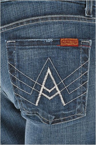 NEW 7 FOR ALL MANKIND 'A' POCKET FLIP FLOP WOMEN JEANS NYD