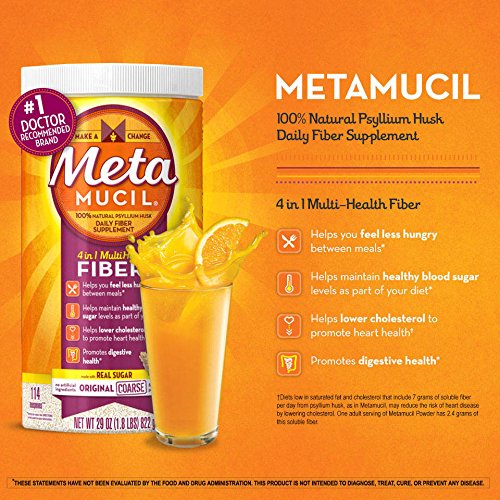 Metamucil Orange Sugar Smooth Texture Powder 48.2oz/114 Doses (Pack of 2) Metamucil Orange Sugar Smooth Texture Powder 48.2oz/114 Doses (Pack of 2)