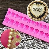 Sofayoyo Bead Chain Silicone Fondant Mould Purse Bag Cake Mold Sugarcraft Decorating Tool Cake Decorating Pastry Gum Pastry Tool Kitchen Tool Sugar Paste Baking Mould Cookie Pastry