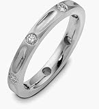 Platinum 7 Diamond Comfort Fit Wedding Band Ring