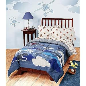 Disney Reversible Vintage Mickey Plane Crazy Twin Bedding Comforter