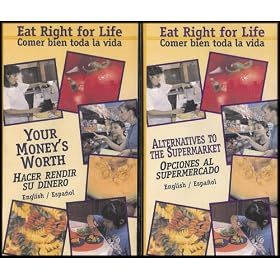 Eat Right For Life: Alternatives to the Supermarket, Your Money's Worth, Mexican and Navajo Dishes, Nutrition During Pregnancy (Comer Bien Tod La Vida) [Dual Lanugage English/Spanish] 4 VHS Videos