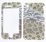 ANIMAL PRINT DIVA CRYSTALS snap on cover faceplate for Apple iPhone 3G & S
