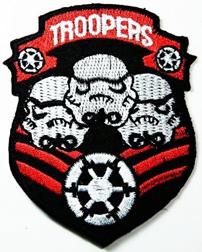 Star Wars Storm Trooper Movie Cartoon Logo Kid Polo T Shirt Patch Iron on Embroidered 5.5cm X 7.5cm