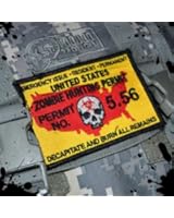The official USA Made Tactical Zombie Hunting Permit Velcro Morale Patch