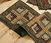 VHC Brands Tea Cabin Runner Quilted 13x48 Log Cabin Country Rustic Lodge Kitchen Tabletop Design, Moss Green and Deep Red
