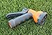 Black Mamba, Updated and Improved, 75', Expanding Garden Hose, Double Latex Core, Reinforced fabric cover, brass fittings, Includes 8 Position Spray Nozzle (75Ft)