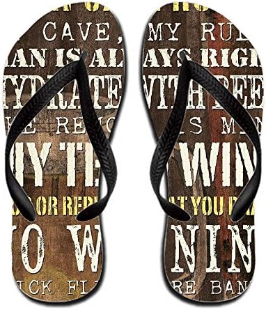 Man Cave Rules 2 Women Colorful 7 B(m) Us Flip-flop Rubber Joannaallen