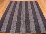 6x8 Black Hand Knotted Wool Kilim Rug