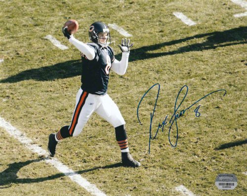 Mounted Memories Chicago Bears Rex Grossman Autographed 8X10 Passing Action Photo