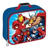 Marvel Heroes Soft Rectangle Lunch Bag - Captain America Thor Ironman & Spiderman