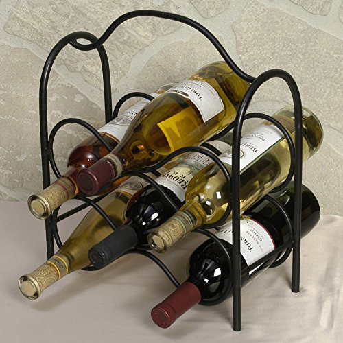 J&J Wire Wine Rack, Holds Six Bottles