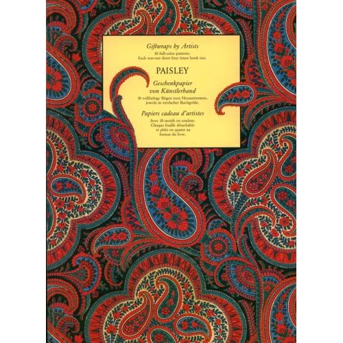 Exklusives Geschenkpapier mit Paisley-Muster
