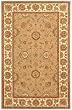 Persian Court Handmade Wool and Silk Rug Taupe Ivory 5' x 8' Area Rug