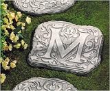 Monogram Garden Wall Plaque Stepping Stone Letter M