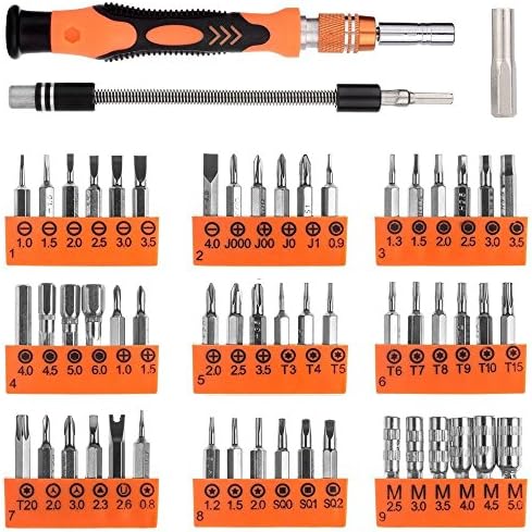 Nivahome 58 in 1 with 54 Bit Magnetic Driver Kit, Precision Screwdriver Set Cell Phone, Tablet, PC, Macbook, Electronics Repair Tool Kit