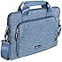 Evecase 13'' 13.3-Inch Notebook Chromebook Laptop Ultrabook Suit Fabric Multi-functional Briefcase Messenger Bag Computer Travel Carrying Case with Handles and Adjustable Shoulder Strap - Blue