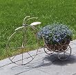 Bicycle Antique White Metal Plant Holder