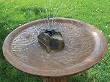 Solar Powered Birdbath Bubbler Rock Fountain