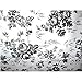1 X Black and White Flower Toile Contact Paper 4.5 ft by 18 in by Kittrich Corporation