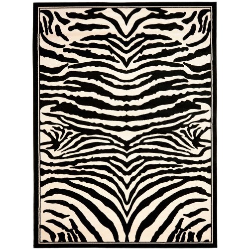Safavieh Lyndhurst Collection LNH226A Black and White Area Rug, 4-Feet by 6-Feet