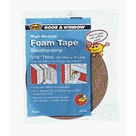 M-D Building Products 2758 High Density Foam Tape, 1/4-by-1/2-Inch-by-17 feet, Closed Cell, White