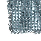 62 x 90 (Rectangle) Homespun Tablecloth, Hand Loomed, 100% Cotton, Made in USA, Wedgewood... by Mountain Laurel Mercantile