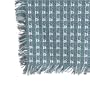 62 x 90 (Oval) Homespun Tablecloth, Hand Loomed, 100% Cotton, Made in USA, Wedgewood/White