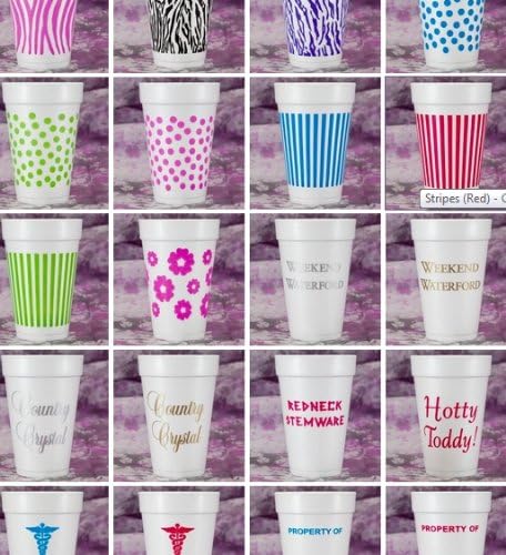 Foam Cup Pack Set of 10 - Mustache Question