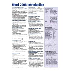 Word 2008 for Mac Introduction Quick Reference Guide (Cheat Sheet of Instructions, Tips & Shortcuts - Laminated)