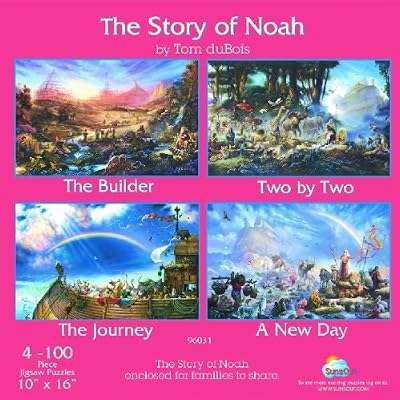 The Story of Noah - Four 100pc Jigsaw Puzzle Set by Tom DuBois