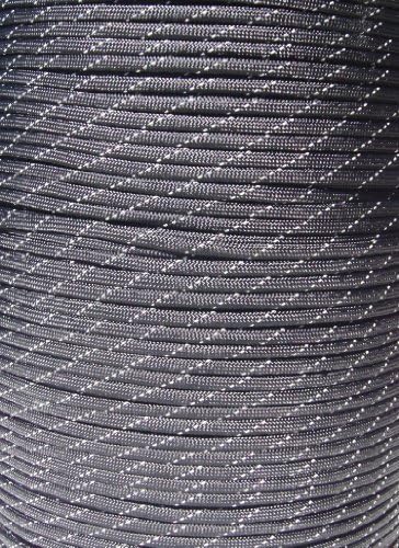 550 Paracord Black Reflective 100 Feet