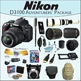 Nikon D3100 Digital Camera With Nikon 18 55mm VR Lens, Nikon 55 200mm VR Lens, Opteka .35x Wide Angle Fisheye Lens, Opteka 650 1300mm Zoom Lens, Opteka 500mm Mirror Lens, 2x T Mount Telephoto Lens, 5 Year Extended Warranty With Accidental Damage Coverage And Much More Included! Reviews 61meSK9K0WL. SL160 Nikon D3100 Digital Camera With Nikon 18 55mm VR Lens, Nikon 55 200mm VR Lens, Opteka .35x Wide Angle Fisheye Lens, Opteka 650 1300mm Zoom Lens, Opteka 500mm Mirror Lens, 2x T Mount Telephoto Lens, 5 Year Extended Warranty With Accidental Damage Coverage And Much More Included! Reviews