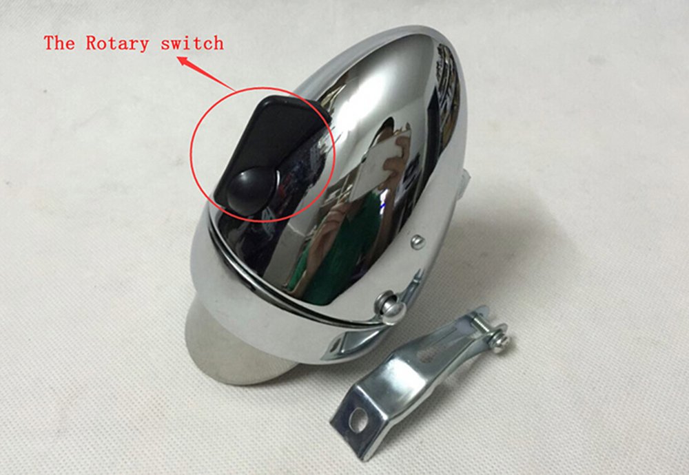 Goodkssop 180lm Vintage Retro Chrome Bicycle Bike LED Headlight Front